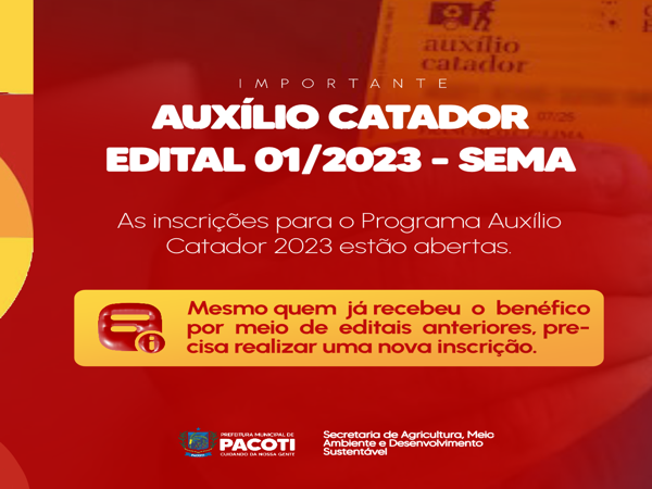 Programa Auxílio Catador 2023 (PAC 2023)